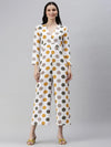 Women's Off white Printed Jumpsuit-AE-9969-Offwhite