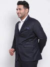 Hangup Men Standard Solid Men Formalwear-BlueTuxedo2_Blazer