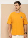 Difference of Opinion Mustard Typography Oversized T-shirt