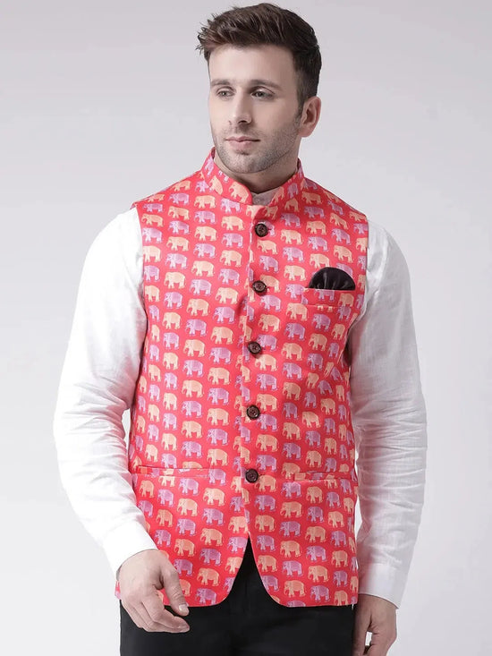 Hangup Men Standard Printed Men's Indian Wear-74APrintedNehru