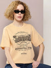 Dillinger Beige Graphic Oversized T-Shirt-WMNCR507BGE-XS