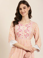 Women Multi Striped A-Line Kurta-RJ-017-Multi