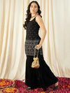 Kurta With Sharara in Black Color