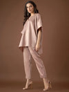 Anti Fit Kaftan Top with Pants in Skin Color