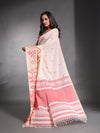 Cream Pure Cotton Soft Saree With Nakshi Designs-MA54CT041380006