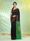 Black Cotton Saree With Geomatric Patterns-MA66BCT43830039