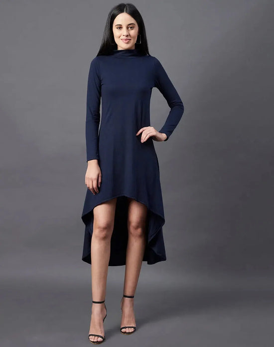 Rigo Navy Blue High Low Maxi Dress