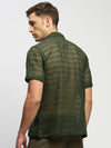 Men Green Solid Shirt-JOUSKA-1740-Olive