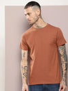 Dillinger Men's Brown Plain T-Shirt-DLCR18159BRN-S