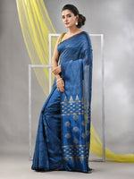 Sapphire Blue Silk Matka Soft Saree With Stripes Pattern-MA57SLMT331760033