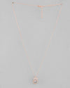 Rose Gold Plated Chain With AD Studded crown Shaped Pendent-VOJ350