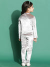 Tales & Stories Silver Top & Legging Set For Girls