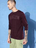 Dillinger Maroon Typographic Regular T-shirt