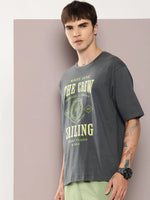 Dillinger Grey Graphic Oversized T-shirt-DLMOV296DKG-S