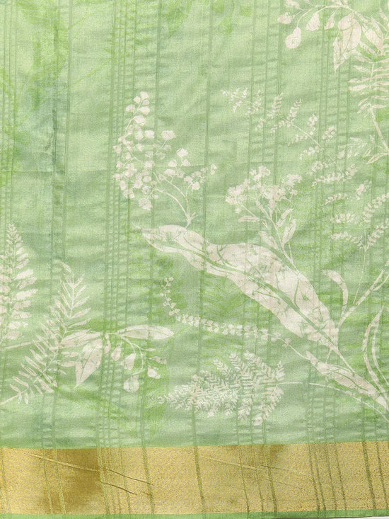 Soft Glow Ensemble Saree-SZ-FLORA-GN-1981