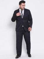 Hangup Men Standard Solid Men Formalwear-2ButtonNavy_Blazer