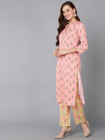 Ahika Women Polyester Printed Kurta Trouser With-PKSKD1106A_XS