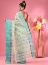 Pistachio Green Pure Cotton Tant Saree With Woven Designs-MA51TT43480072