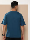 Difference of Opinion Blue Graphic Oversized T-Shirt-DOOVR227PED-S