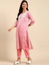 Women's Pink Tie Dye Kurta Set-GW-215-Pink