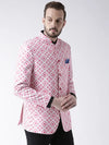 Hangup Men Standard Printed Men Formalwear-D545ButtonBlazer