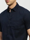 Men Navy Solid Shirt-BRION-1805-Navyblue