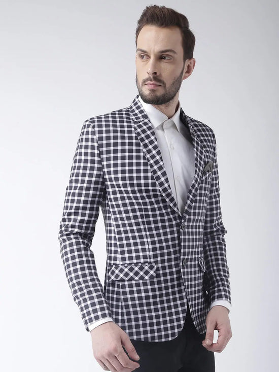 Hangup Men Standard Checkered Men Formalwear-D16CheckBlazer