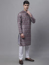 Men's Maroon Digital Printed Kurta Pyjama Set-JOKP-P-691Maroon