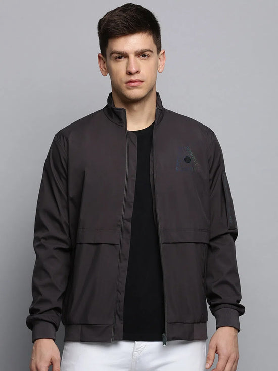 Men Grey Solid Casual Jacket-STCW-J-9-Grey