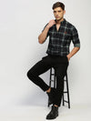 Men Black Checked Shirt-CLEON-1795-Black