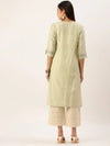 Women's Green Solid Straight Kurta-DF-1197-Green