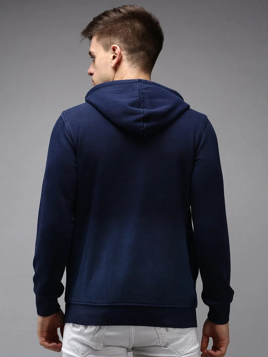 Men Blue Solid Sweatshirt-OD-7036-Navyblue