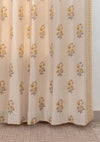 Indus 100% cotton ethnic curtain for living room - Room darkening - Amber - Pack of 1-230823131