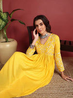 Ahika Cotton Solid Yellow Indian Ethnic-PKSKD2379_S