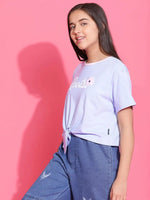 Lil Tomatoes Girls Cotton Crop Top-GGT-S24-1484_BLUE_28