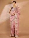 Saree Mall Women's Organza Mauve Embellished Designer Saree With Blouse Piece-SRENIK2067C