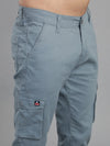 Solid Cargo Pants with 6 pockets-Blue-HC3014-30