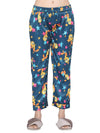 Smarty Pants Women's Silk Satin Teal Blue Tweety Print Night Suit