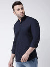 Hangup Men Slim Solid Shirts-BenNavyShirt