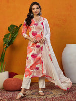 Ahika Cotton Floral White Indian Ethnic-VKSKD2205_S