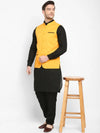 Hangup Men Standard Solid Men's Indian Wear-Yellow_Jute1_Nehru