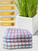 Athom Living Premium Gamcha Bath Towel 65 x 135 cm Pack of 4 Multicolored checkered-ATZ-BT-1B-1B-1C-1C