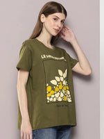 Dillinger Olive Graphic Boxy Regular T-Shirt