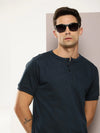 Dillinger Navy Blue Solid Regular Heney T-shirt