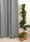 Solid Ultimate grey 100% cotton plain curtain for bedroom - Room darkening - Pack of 1-230423103