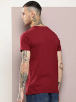 Dillinger Men's MAROON Plain T-Shirt-DLCR18162MRN-S