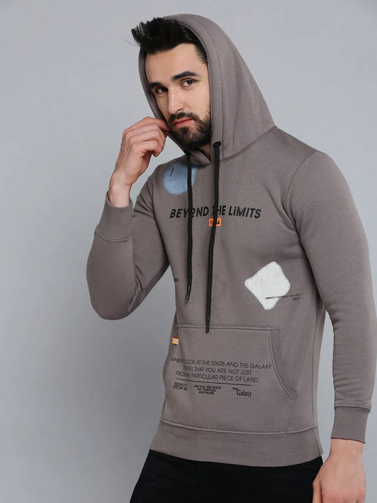 Men Grey Solid Sweatshirt-SCAW-24-Grey