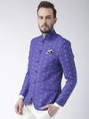 Hangup Men Standard Printed Men Formalwear-D395ButtonBlazer