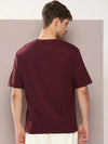 Dillinger Maroon Graphic Oversized T-shirt-DLMOV275WINE-S