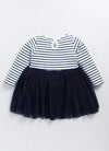 Mimino Indi Baby Girls Below Knee Party Dress (Blue, Full Sleeve)-IGFRKMN670_12/18